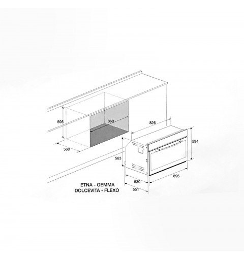 Lofra FAS96GE Natural gas 95L 1800W Stainless steel