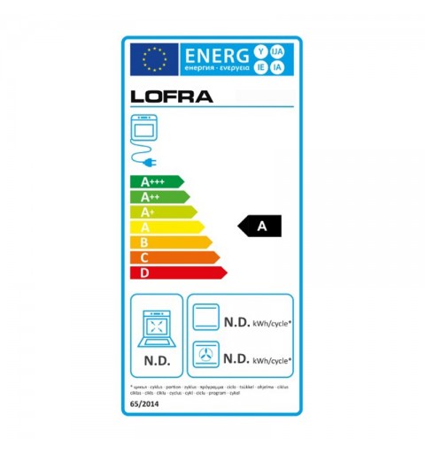 Lofra FAS96GE Gaz naturel 95L 1800W Acier inoxydable four