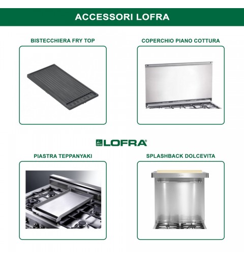 Cucina a Gas Lofra PBIG96MFT/C 5 Fuochi Avorio - Rossetti Market