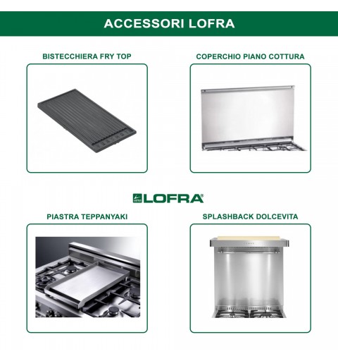 Lofra M85G/C Freestanding cooker Gas A Stainless steel