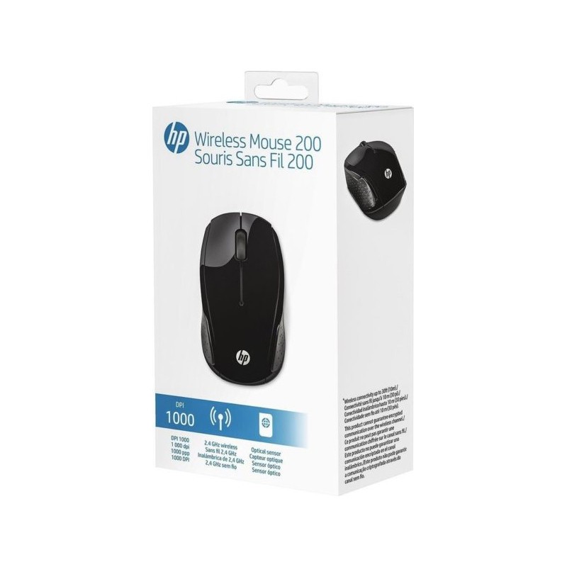 HP 200 mouse Ambidextrous RF Wireless Optical 1000 DPI