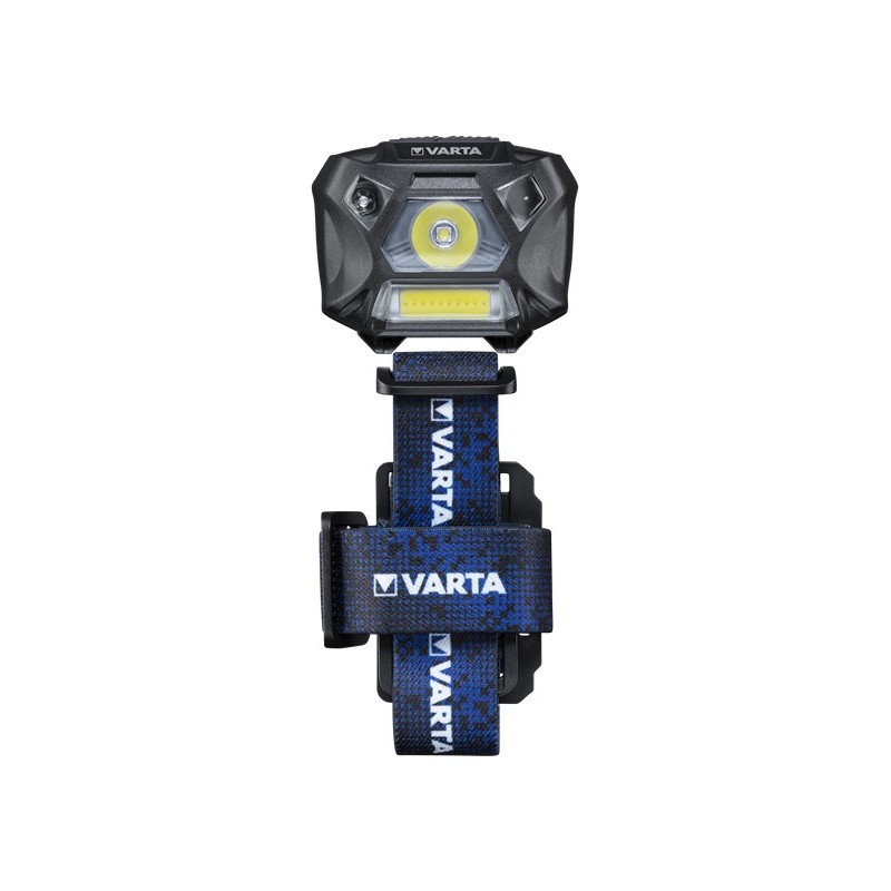 Varta WORK FLEX MOTION SENSOR H20 Negro, Azul Linterna con cinta para cabeza LED