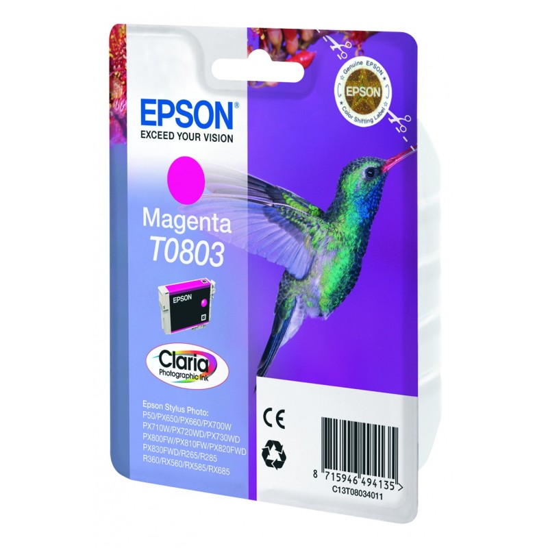 Epson Hummingbird Cartucho T0803 magenta (etiqueta RF)