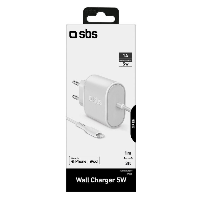 SBS TETRLHSTD89 adaptador e inversor de corriente Interior 5 W Blanco