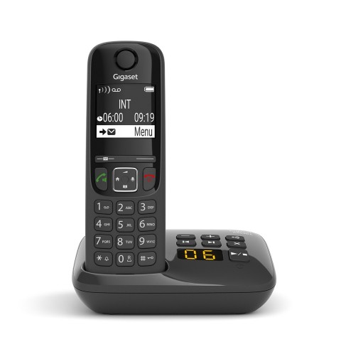 Gigaset AS690A Teléfono DECT analógico Identificador de llamadas Negro