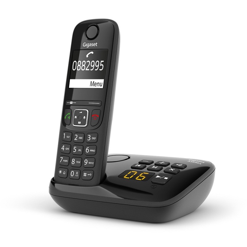 Gigaset AS690A Teléfono DECT analógico Identificador de llamadas Negro