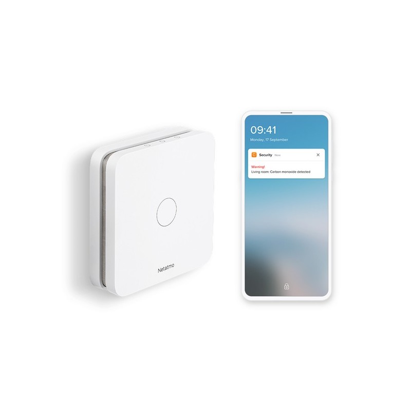 Netatmo Smart Carbon Monoxide Detector Sans fil Monté en surface Détecteur électrochimique