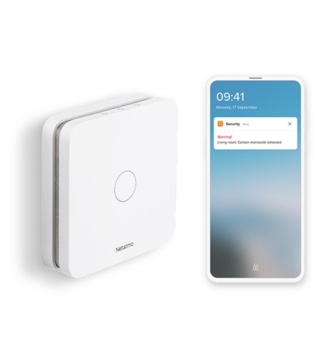 Netatmo Smart Carbon Monoxide Detector Kabellos Oberflächenmontiert Elektrochemischer Detektor