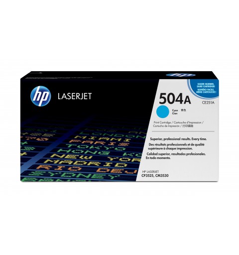 HP 504A Cyan Original LaserJet Toner Cartridge