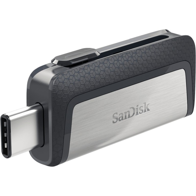 SanDisk Ultra Dual Drive USB Type-C lecteur USB flash 64 Go USB Type-A USB Type-C 3.2 Gen 1 (3.1 Gen 1) Noir, Argent