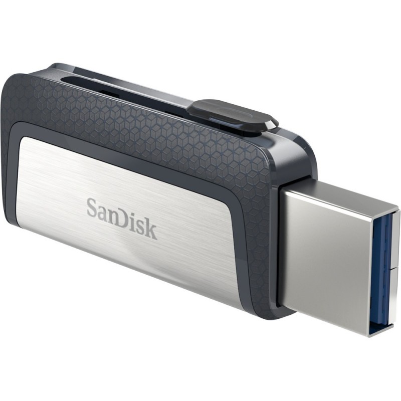 SanDisk Ultra Dual Drive USB Type-C lecteur USB flash 64 Go USB Type-A USB Type-C 3.2 Gen 1 (3.1 Gen 1) Noir, Argent