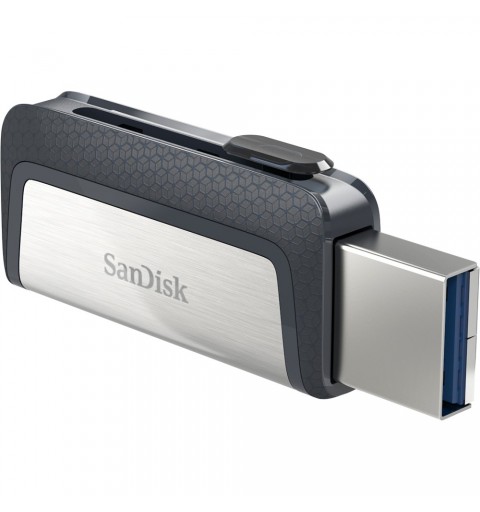 SanDisk Ultra Dual Drive USB Type-C lecteur USB flash 64 Go USB Type-A USB Type-C 3.2 Gen 1 (3.1 Gen 1) Noir, Argent