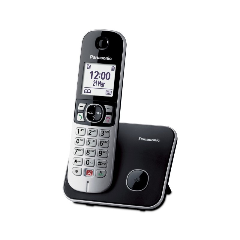 Panasonic KX-TG6851JTB Telefon DECT-Telefon Anrufer-Identifikation Schwarz, Grau