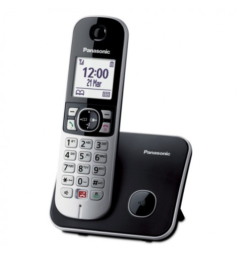 Panasonic KX-TG6851JTB téléphone Téléphone DECT Identification de l'appelant Noir, Gris