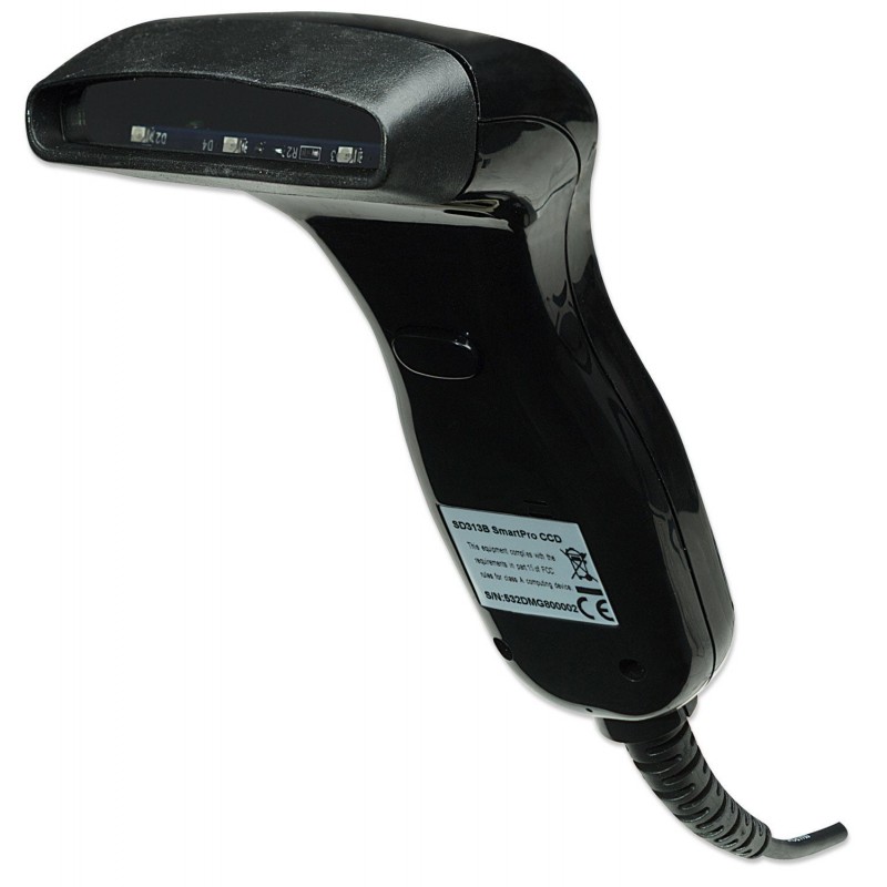 Manhattan Contact CCD Handheld Barcode Scanner, USB, 80mm Scan Width, Cable 152cm, Max Ambient Light 3,000 lux (sunlight),