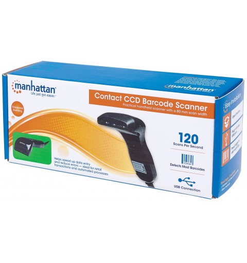 Manhattan CCD Kontakt-Barcodescanner, 80 mm Scanbreite, USB