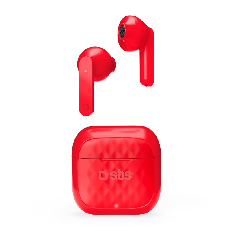 SBS TWS Air Free Kopfhörer True Wireless Stereo (TWS) im Ohr Anrufe Musik Ladestation Rot