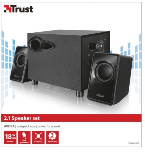 Trust Avora 2.1 9 W Nero 2.1 canali