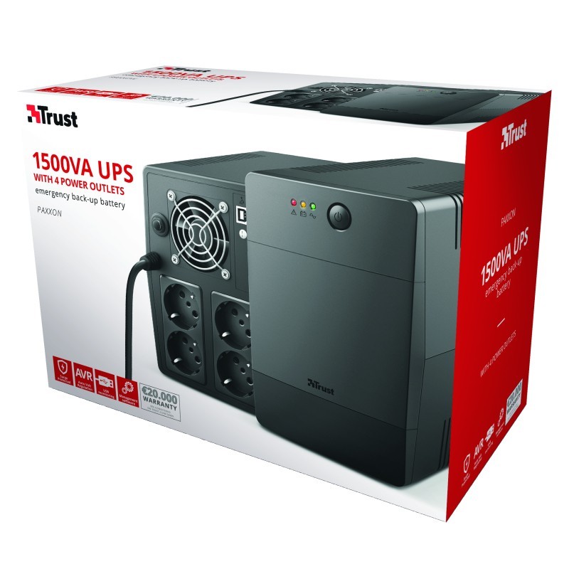 Trust Paxxon 1.5 kVA 900 W 4 AC outlet(s)