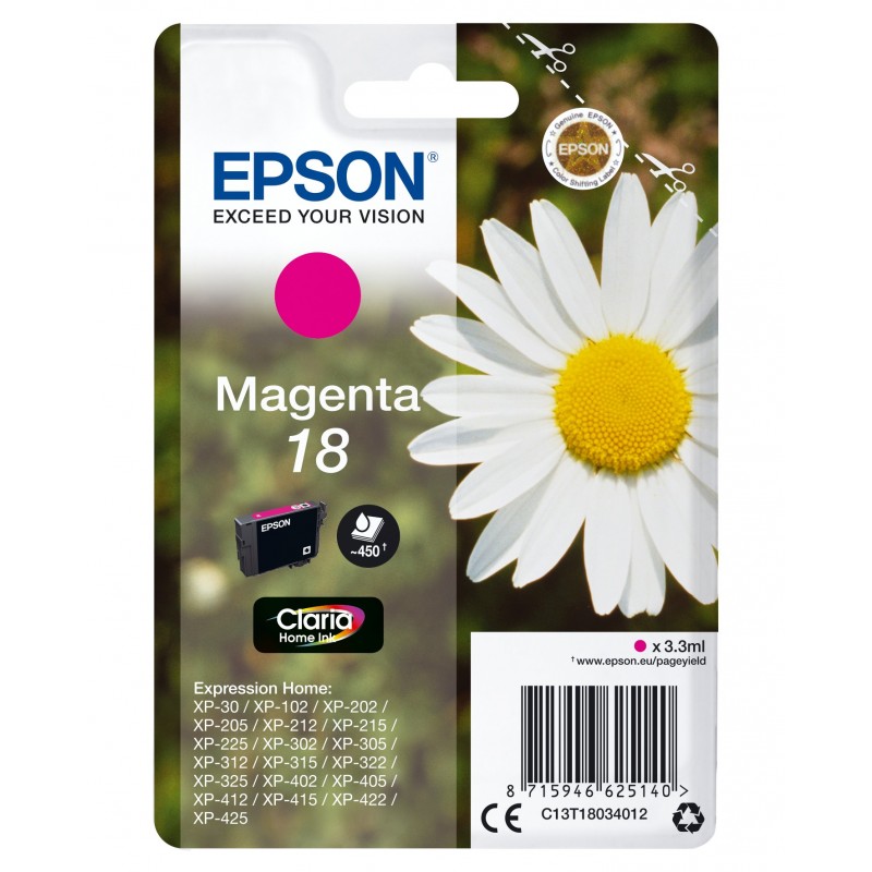 Epson Daisy Singlepack Magenta 18 Claria Home Ink