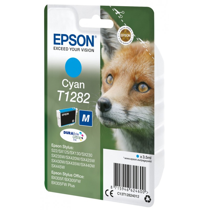 Epson Fox Cartucho T1282 cian (etiqueta RF)