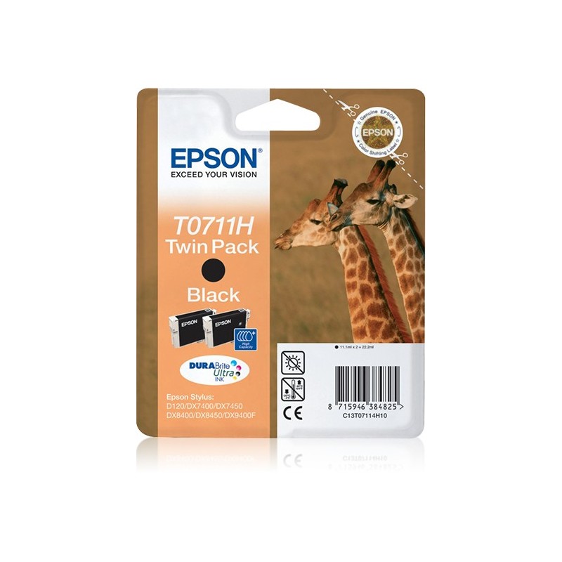 Epson Giraffe Double pack "Girafe" (T0711H) - Encre DURABrite N (HC)