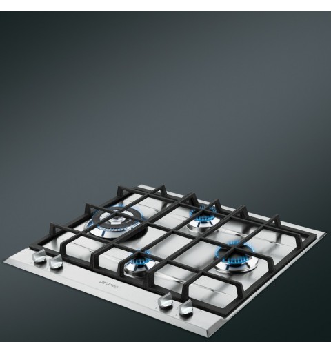 Smeg P261XGH hobs Acero inoxidable Integrado Encimera de gas 4 zona(s)