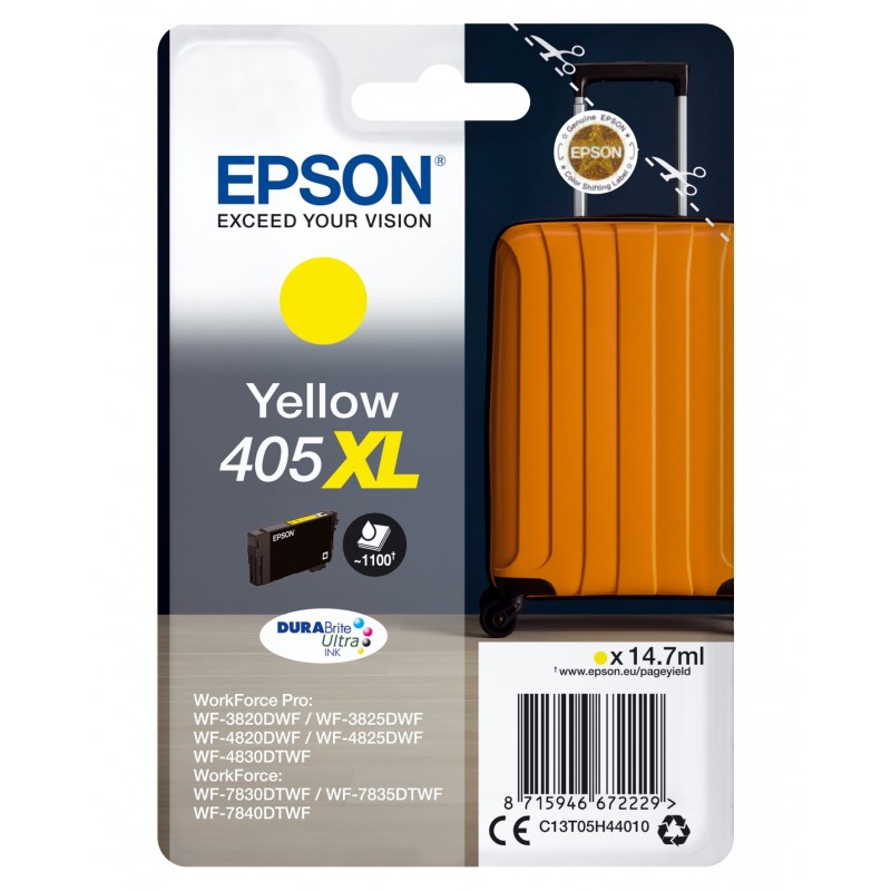 Epson 405XL ink cartridge 1 pc(s) Original High (XL) Yield Yellow