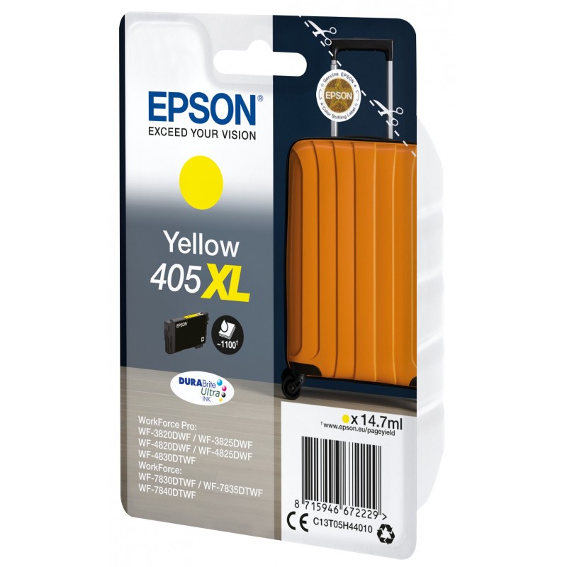 Epson 405XL ink cartridge 1 pc(s) Original High (XL) Yield Yellow