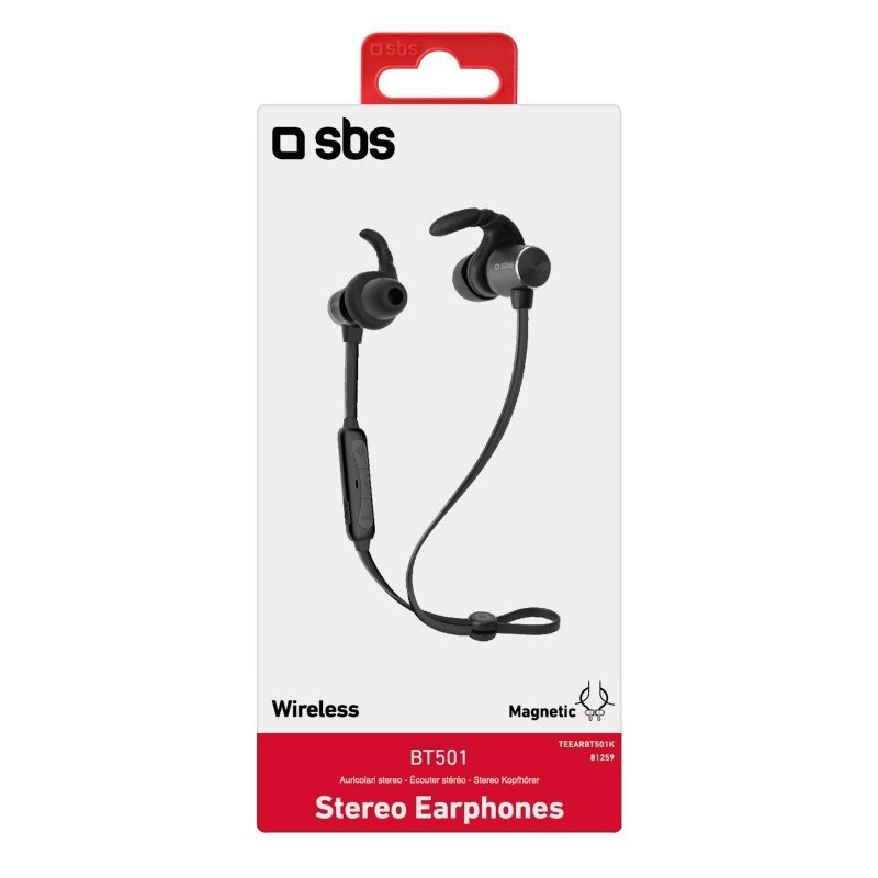 SBS TEEARBT501K écouteur casque Sans fil Ecouteurs Sports Bluetooth Noir