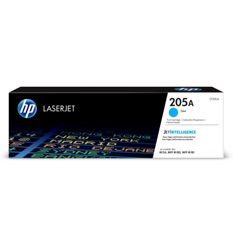 HP Cartucho de tóner Original LaserJet 205A cian