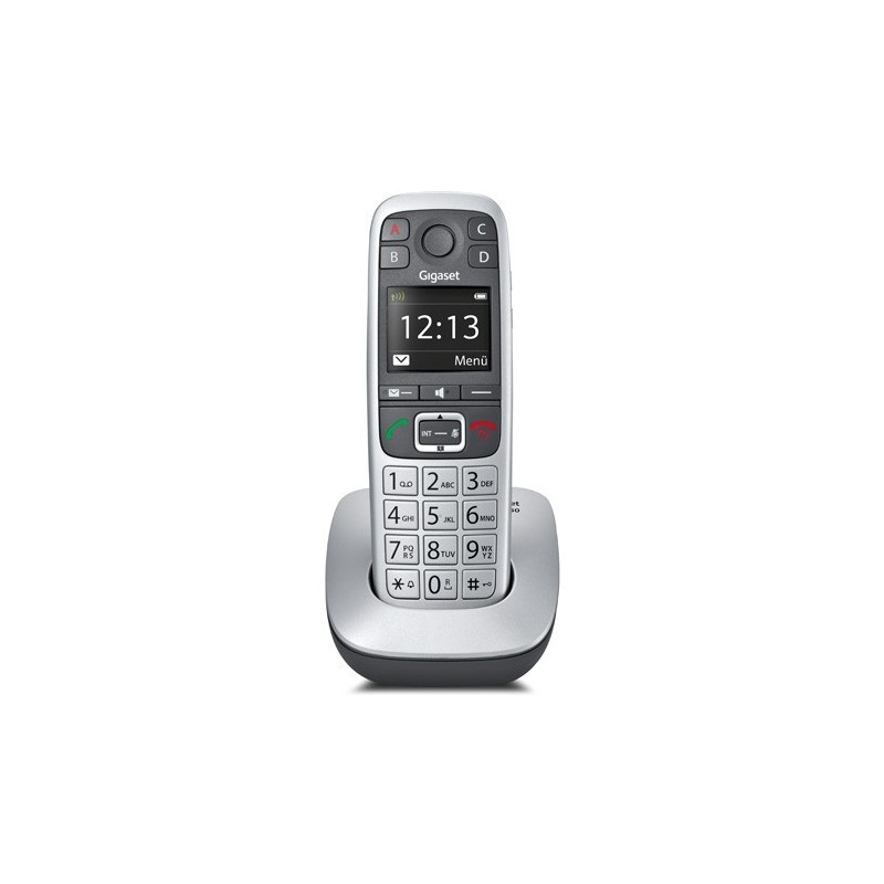 Gigaset E 560 Téléphone DECT Identification de l'appelant Noir, Argent