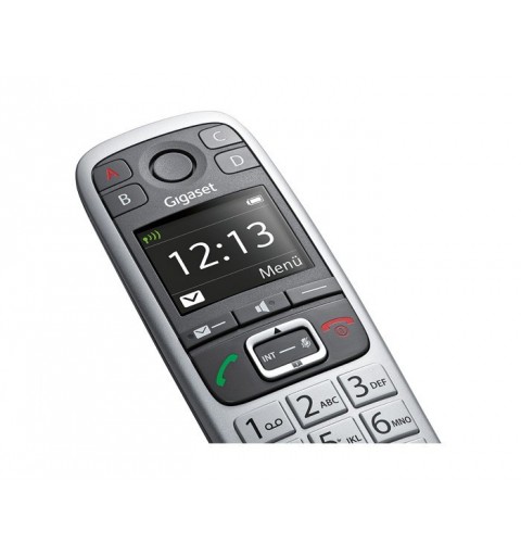 Gigaset E 560 DECT-Telefon Anrufer-Identifikation Schwarz, Silber