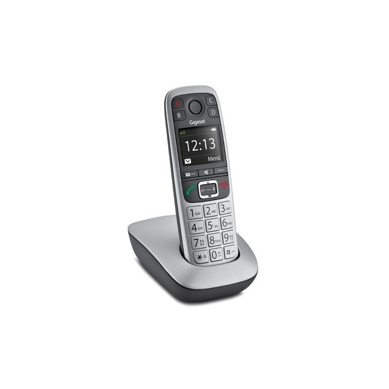 Gigaset E 560 Téléphone DECT Identification de l'appelant Noir, Argent