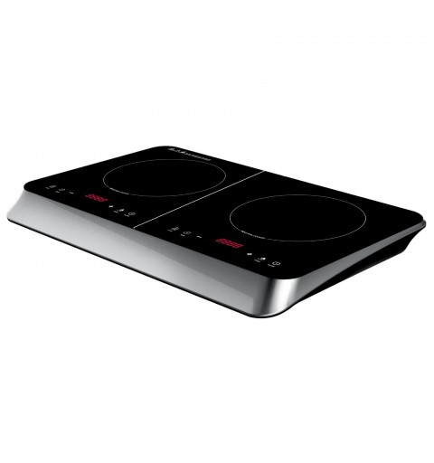 Ardes AR1F602 hob Black, Silver Countertop 59 cm Zone induction hob 2 zone(s)