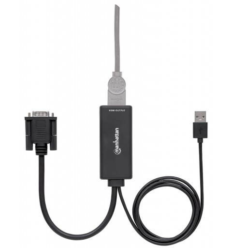 Manhattan VGA und USB auf HDMI-Konverter, Konvertiert die analogen Signale VGA-Video und USB-Audio in ein digitales HDMI-Signal