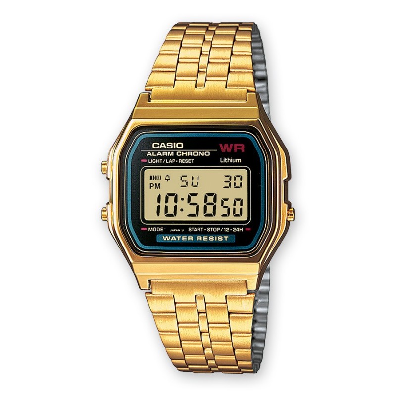 Casio A159WGEA-1EF reloj Reloj de pulsera Oro, Plata