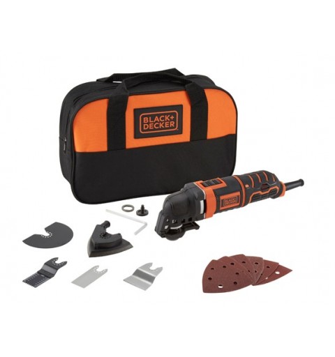 Black & Decker MT300SA2 Oszillierendes Multi-Werkzeug Schwarz, Orange