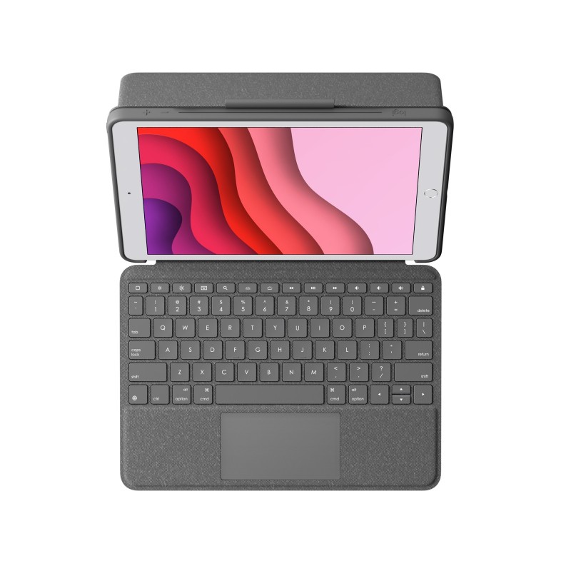 Logitech Combo Touch for iPad (7th, 8th, and 9th generation) Graphite Smart Connector QWERTY Italien