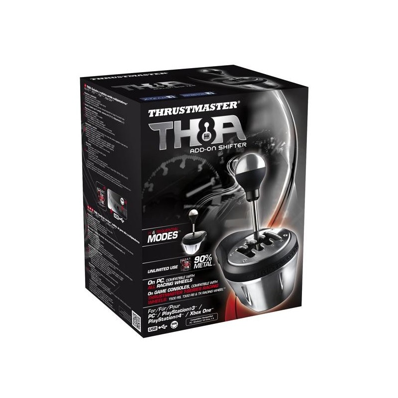 Thrustmaster TH8A Black, Metallic USB 2.0 Special Analogue PC, Playstation 3, PlayStation 4, Xbox One
