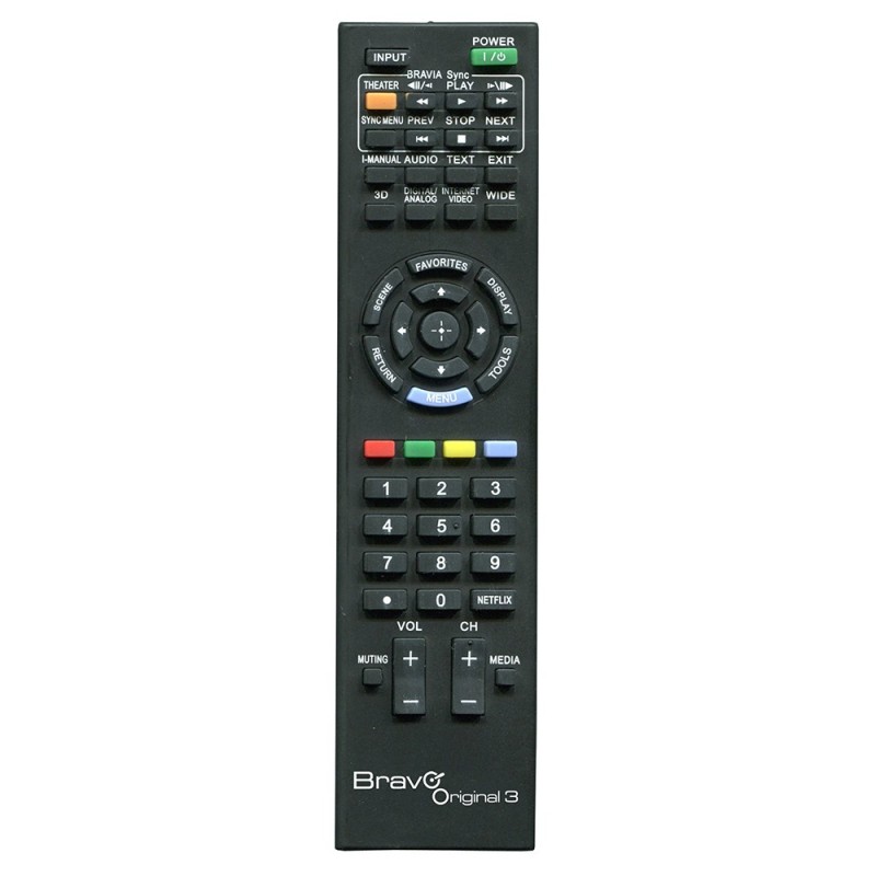 Bravo Original 3 remote control IR Wireless TV Press buttons