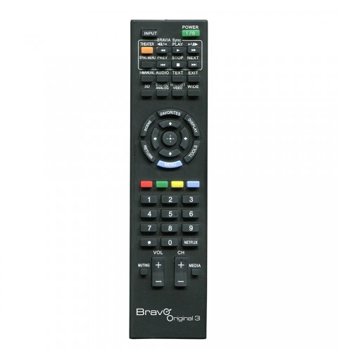 Bravo Original 3 remote control IR Wireless TV Press buttons