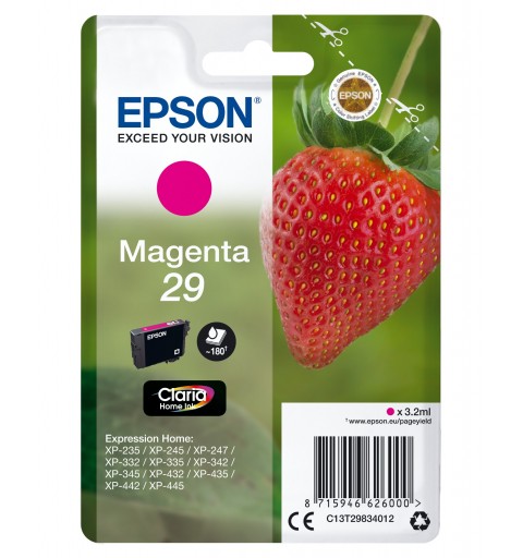 Epson Strawberry Cartouche "Fraise" 29 - Encre Claria Home M