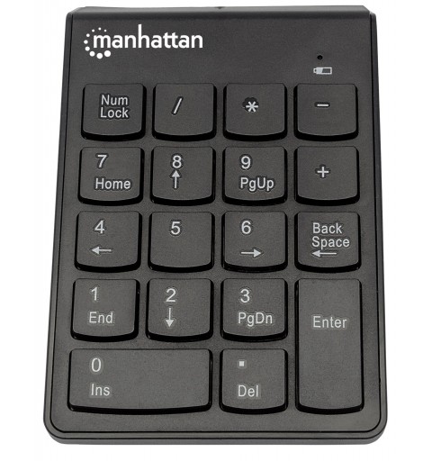 Manhattan 178846 teclado numérico Portátil PC RF inalámbrico Negro