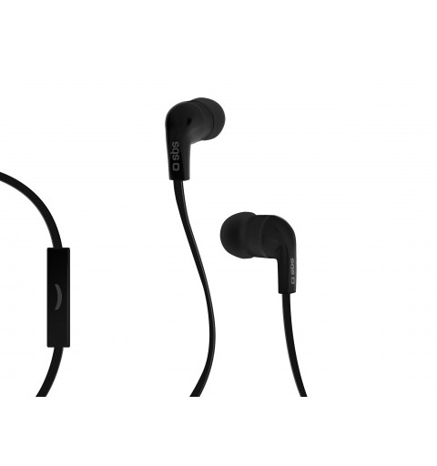 SBS TEFLAT2INEARK auricular y casco Auriculares Alámbrico Dentro de oído Llamadas Música Negro