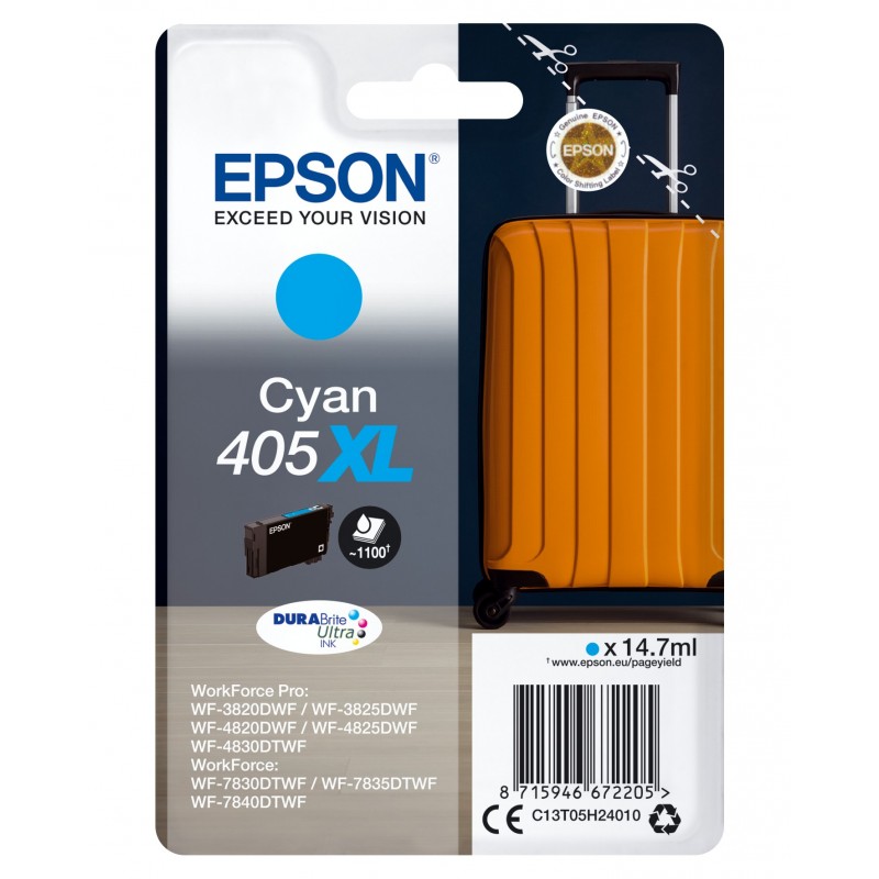 Epson 405XL ink cartridge 1 pc(s) Original High (XL) Yield Cyan