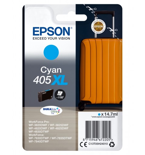 Epson 405XL ink cartridge 1 pc(s) Original High (XL) Yield Cyan