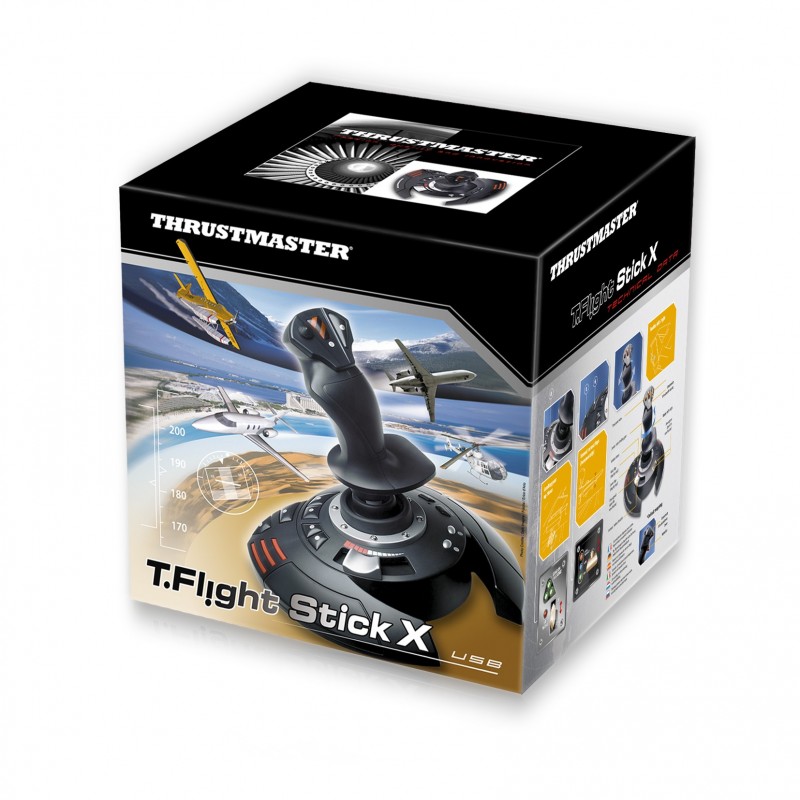 Thrustmaster T.Flight Stick X Nero, Rosso, Argento USB Joystick Analogico PC, Playstation 3