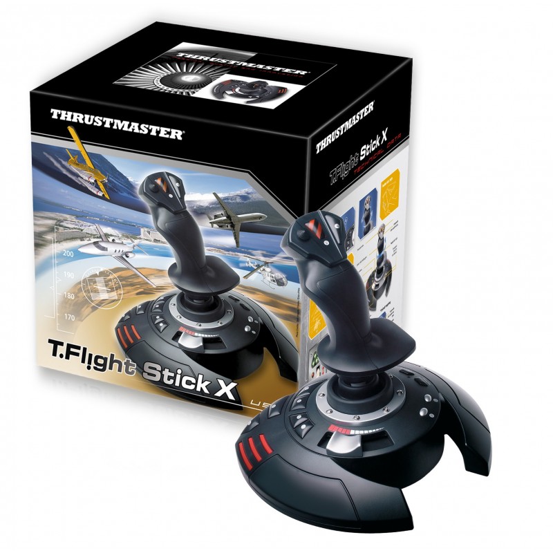 Thrustmaster T.Flight Stick X Negro, Rojo, Plata USB Palanca de mando Analógico PC, Playstation 3