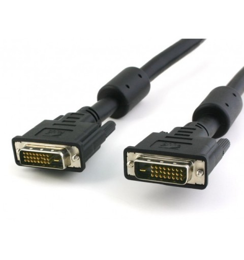 Techly 15m DVI-D câble DVI Noir